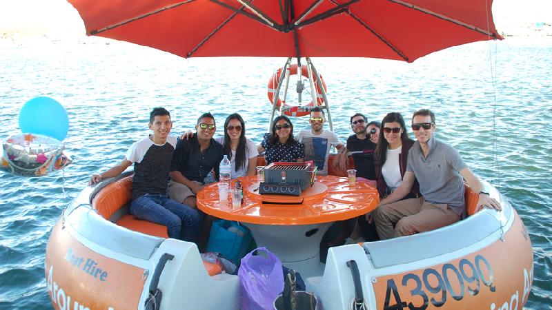Hire a boat from Coasting around and experience the Gold Coast Broadwater with your friends and family! These are the only Round Boats on the Gold Coast, seating up to 10 people and no licence is required!